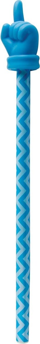 Hand Pointer - Aanwijsstok Pointer - Lesgeven Presenteren - Aqua Chevron Design - 40 cm - Blauw