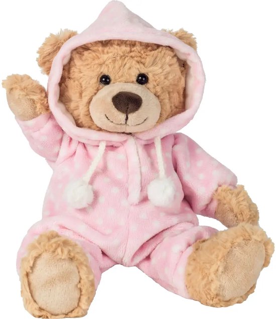 Hermann Teddy Knuffel Beer met Pyjama Roze van Hermann Teddy — afbeelding 2