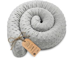 Zijslaper Kussen - Lichaamskussen Rol - Slaapcomfort Verbeteren - Geruisloze Vulling - 300 cm - Lichtgrijs