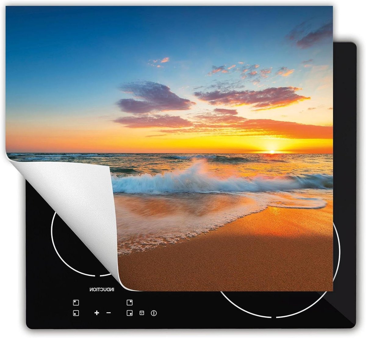 Inductie Beschermer - Kookplaat Mat - Extra Werkruimte - Antislip Vinyl - 60x52 cm - Zon-zee