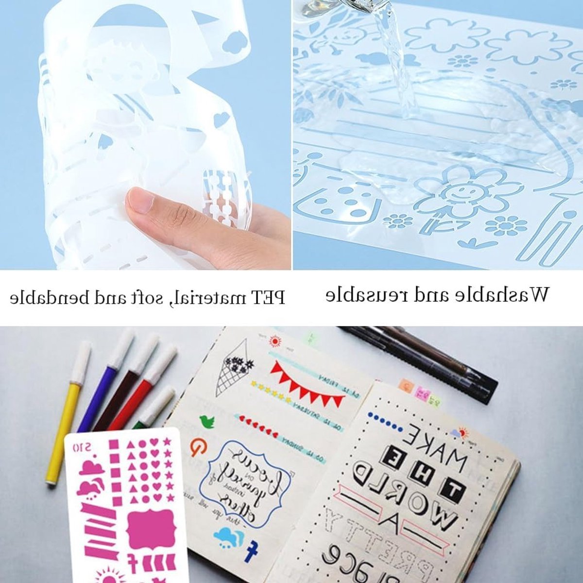 Geometrische Tekenmalen Set van 24 Bladen, Herbruikbare Sjablonen voor Schilderen, Notitieboek en Scrapbook, Perfect voor Kunstprojecten en Plannen — cadeau in Hobby - foto 4