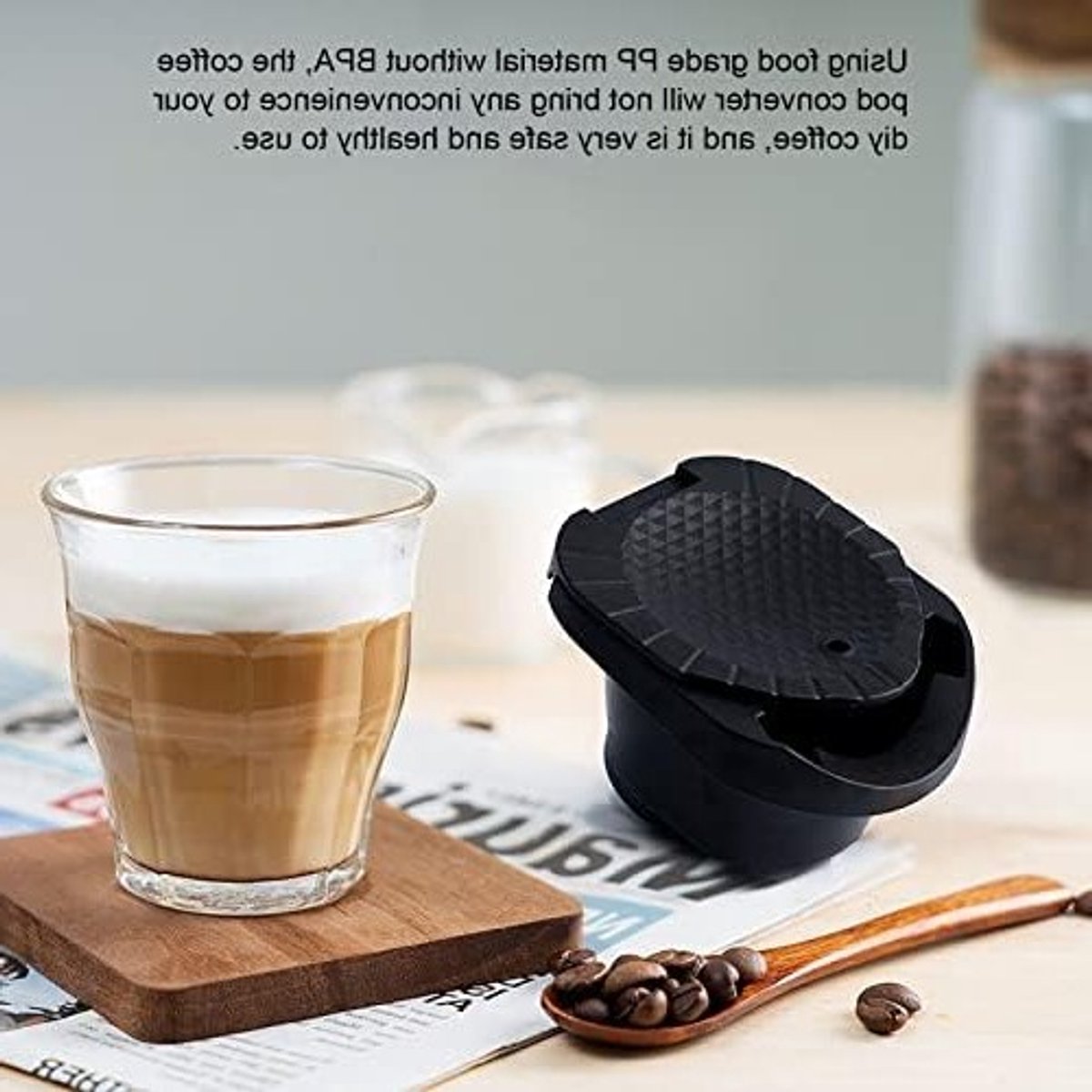 Herbruikbare Koffiecapsule Adapter voor Koffiemachines Eenvoudig Schoon te Maken Duurzaam en Geschikt voor Thuis en Kantoor