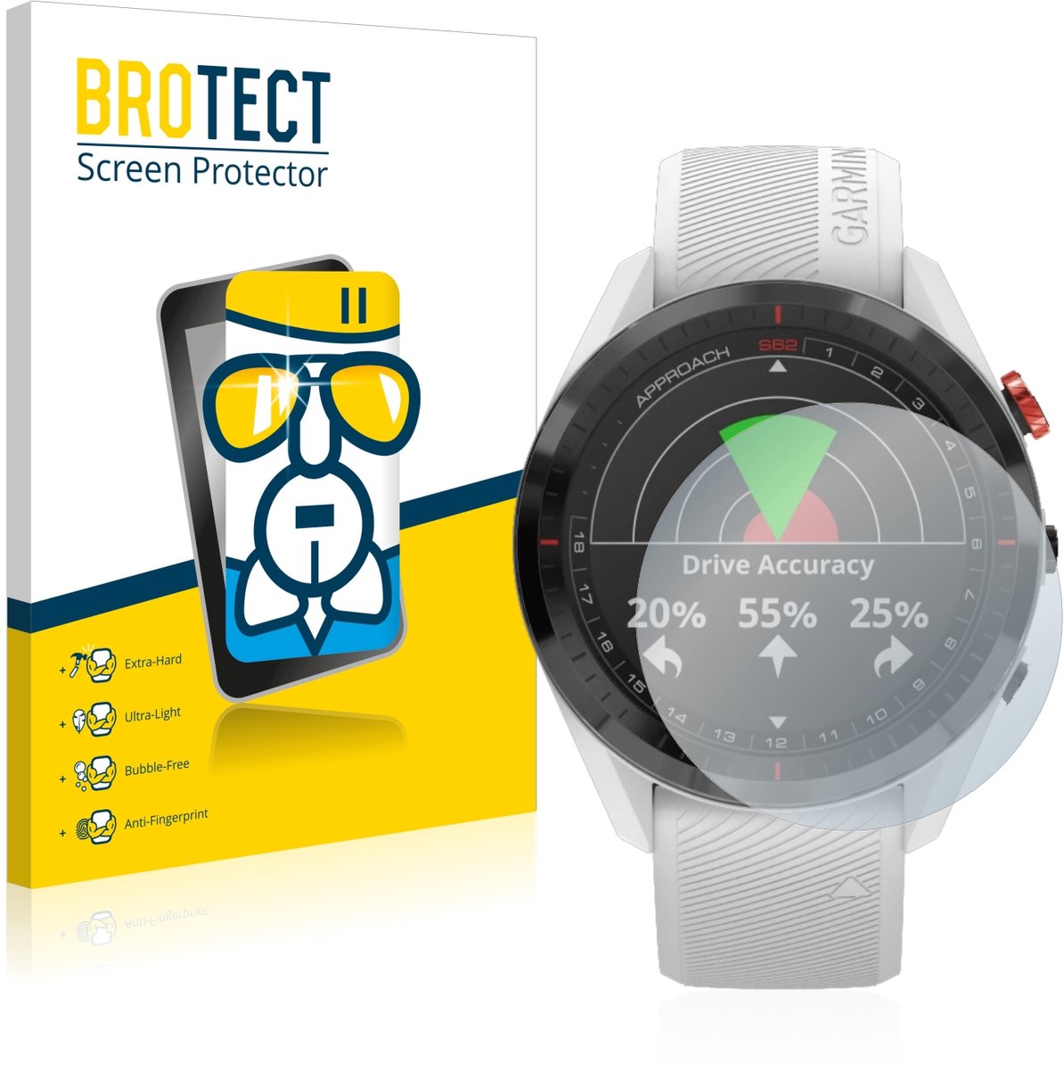 Screenprotector voor Garmin Approach S62 Beschermglas transparant