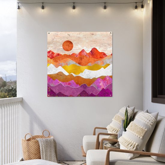Torchon de jardin Lesbian - Or - Marbre - 100x100 cm