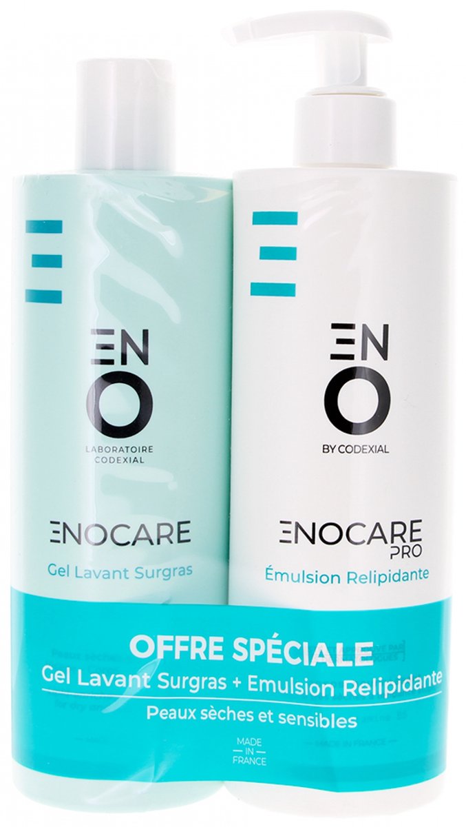 Codexial Enocare Gel Lavant Surgras 400 ml + Emulsie Relipidante 400 ml Speciale Aanbieding