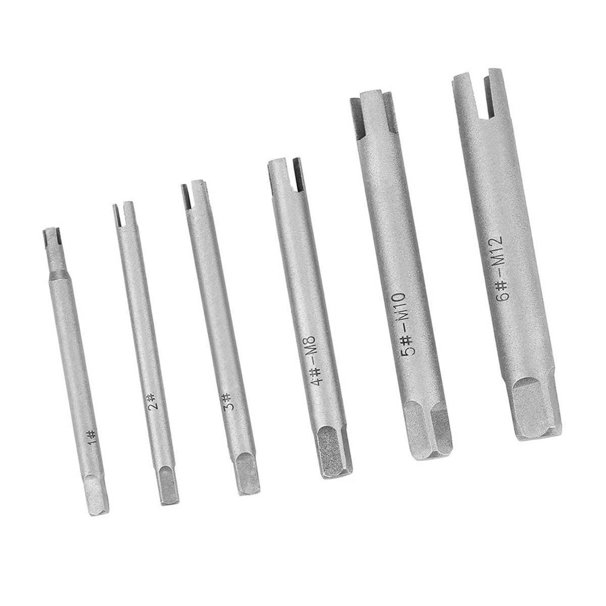 Kraantrekkerset - verwijderaar voor gebroken kop van staal - gereedschap voor het verwijderen van schroefboren - 6 stuks - professioneel gereedschap