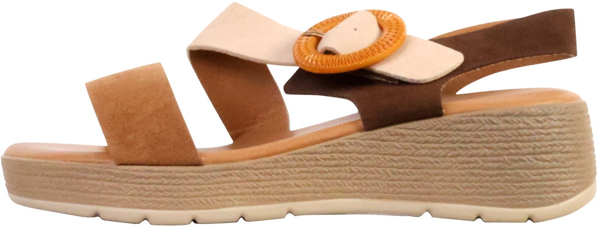 LBS-sandalen met sleehak en riempje