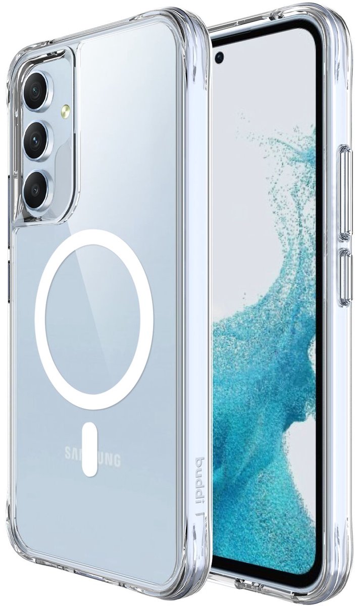 Buddi Core - Hoesje Geschikt voor Samsung Galaxy A54 - Compatibel met MagSafe - Back Cover met Magneet - Doorzichtige Telefoonhoes - Beschermhoes - Transparant
