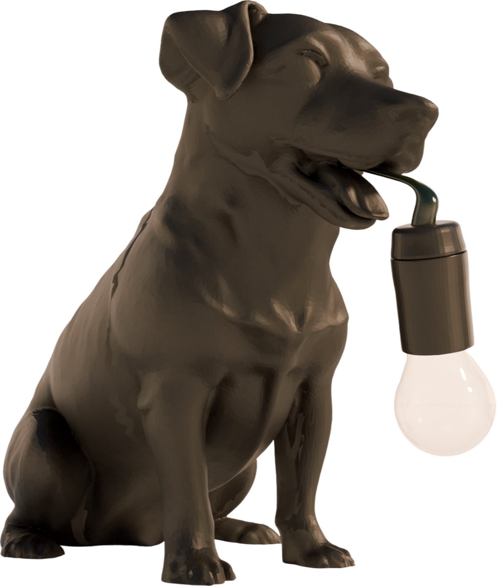 Fiastra Jack Russell Terrier tafellamp - hondenlamp - zwart - E14 - 30 x 18 x 25 cm