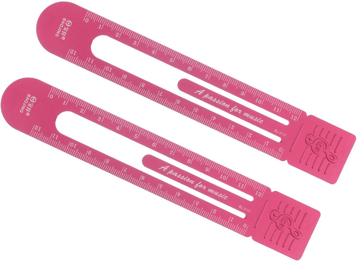 By shayne - Metrische Liniaal - Aluminium Liniaal - Lichtgewicht en Roestbestendig - Rood - Meetgereedschap - Geschikt voor Kantoor en School - 12cm