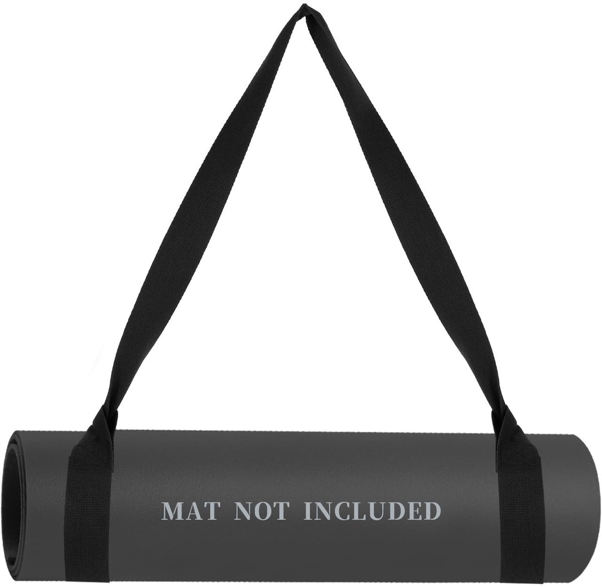 Vlemico - Yogamat Draagriem - Verstelbare Yogamatband - Ideaal voor Thuis en Reis - Zwart - Elastische Yogariem - Geschikt voor Dames - 152 x 4 cm