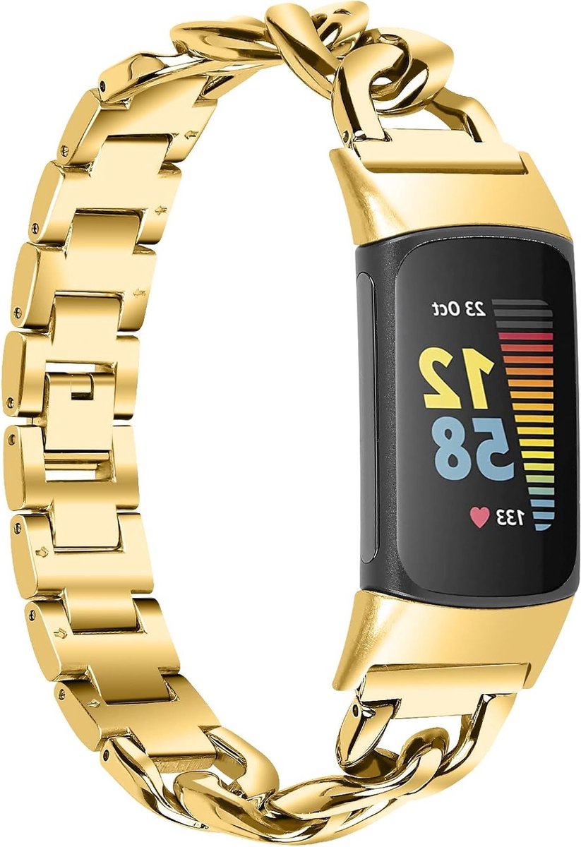 Verstelbare RVS Sportarmband voor Fitbit Charge 5 en Charge 6 thumbnail 5