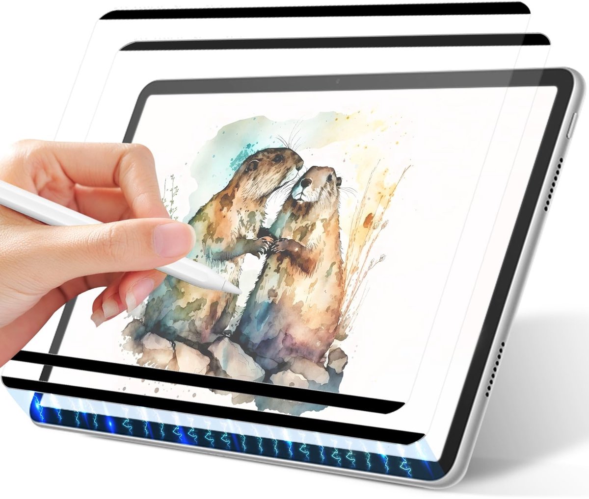 Jhubersproducts - papieren magneetfolie - iPad Pro 11 inch M4 - afneembaar en herbruikbaar - mat papierfolie - schrijven en tekenen - 2 stuks - geschi