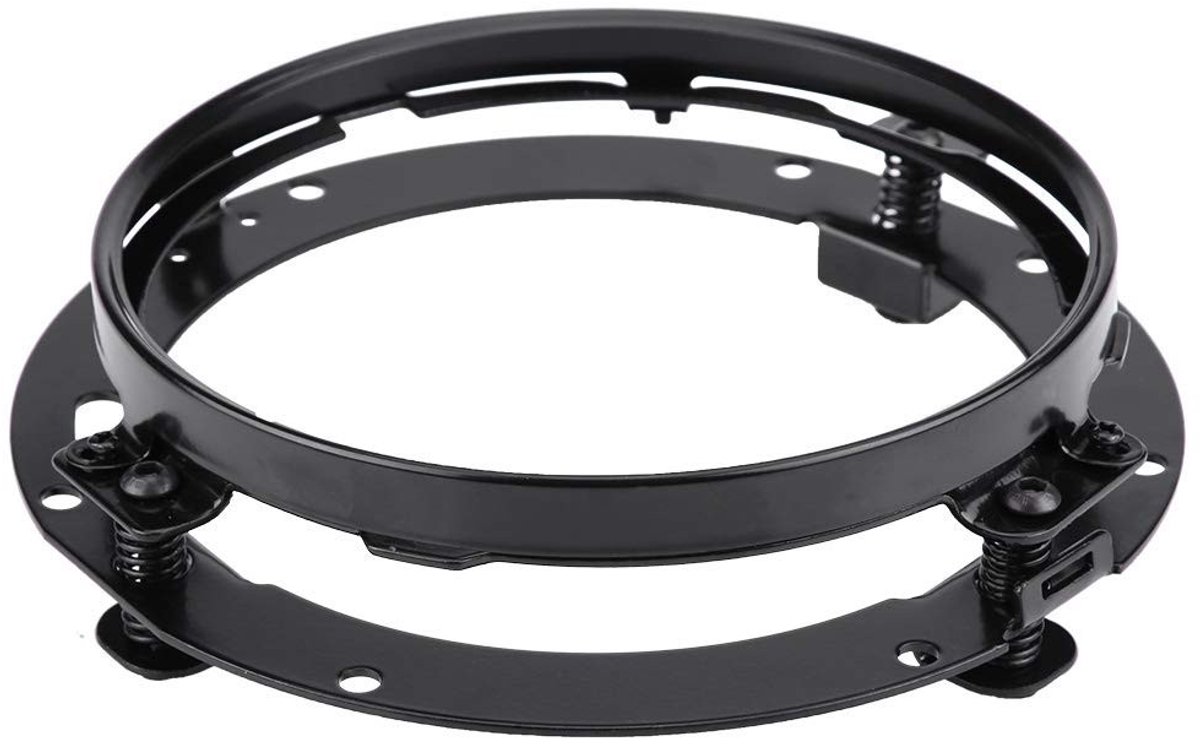 Jhubersproducts - Headlight Mount - 7 Inch Headlight Holder - Duurzaam en lichtgewicht - Zwart - Motorrijders - Geschikt voor 7 inch koplampen