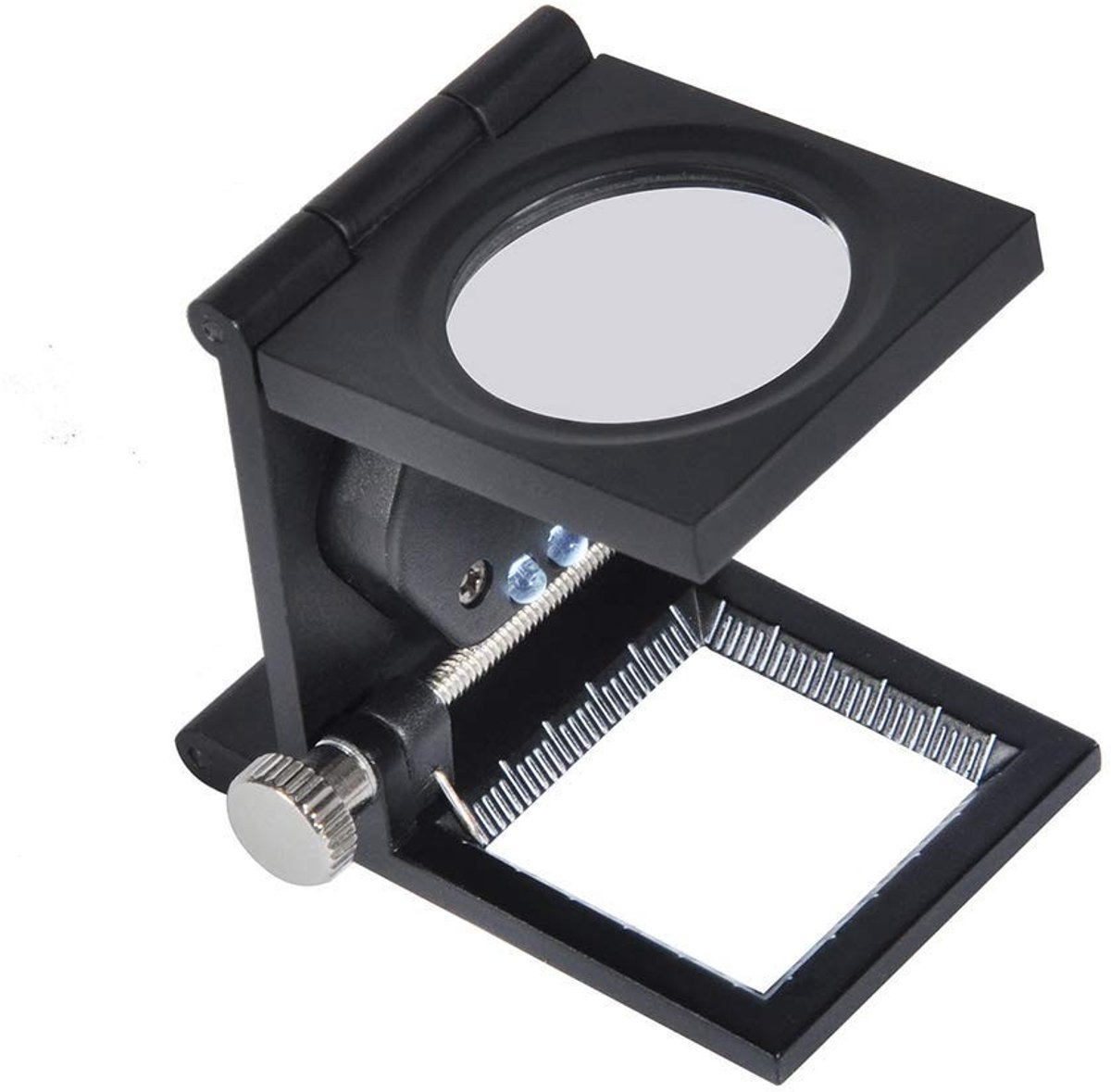 Jhubersproducts - Doek Vergrootglas - LED Vergrootglas - Opvouwbaar en Draagbaar - 10X Vergroting - High-definition Lens - Perfect voor Juweliers en H