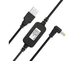 Jhubersproducts - USB 5V naar DC 12V Stroomkabel - Voedingskabel voor Spot en Nieuwe Echo - Zwart - Compatibel met 4,0 mm x 1,7 mm aansluiting - Ideaa