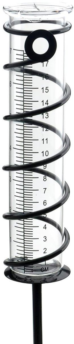 Jhubersproducts - Outdoor-regenmeter - Glazen regenmeter - Robuust en duurzaam - 42,5 cm - Weerstation - Perfect voor tuin en terras - Hoogwaardige co