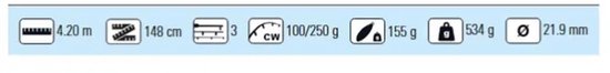 Vercelli Enygma Finale Surfcasting Hengel Zilver 4.20 m / 100-250 g — afbeelding 2