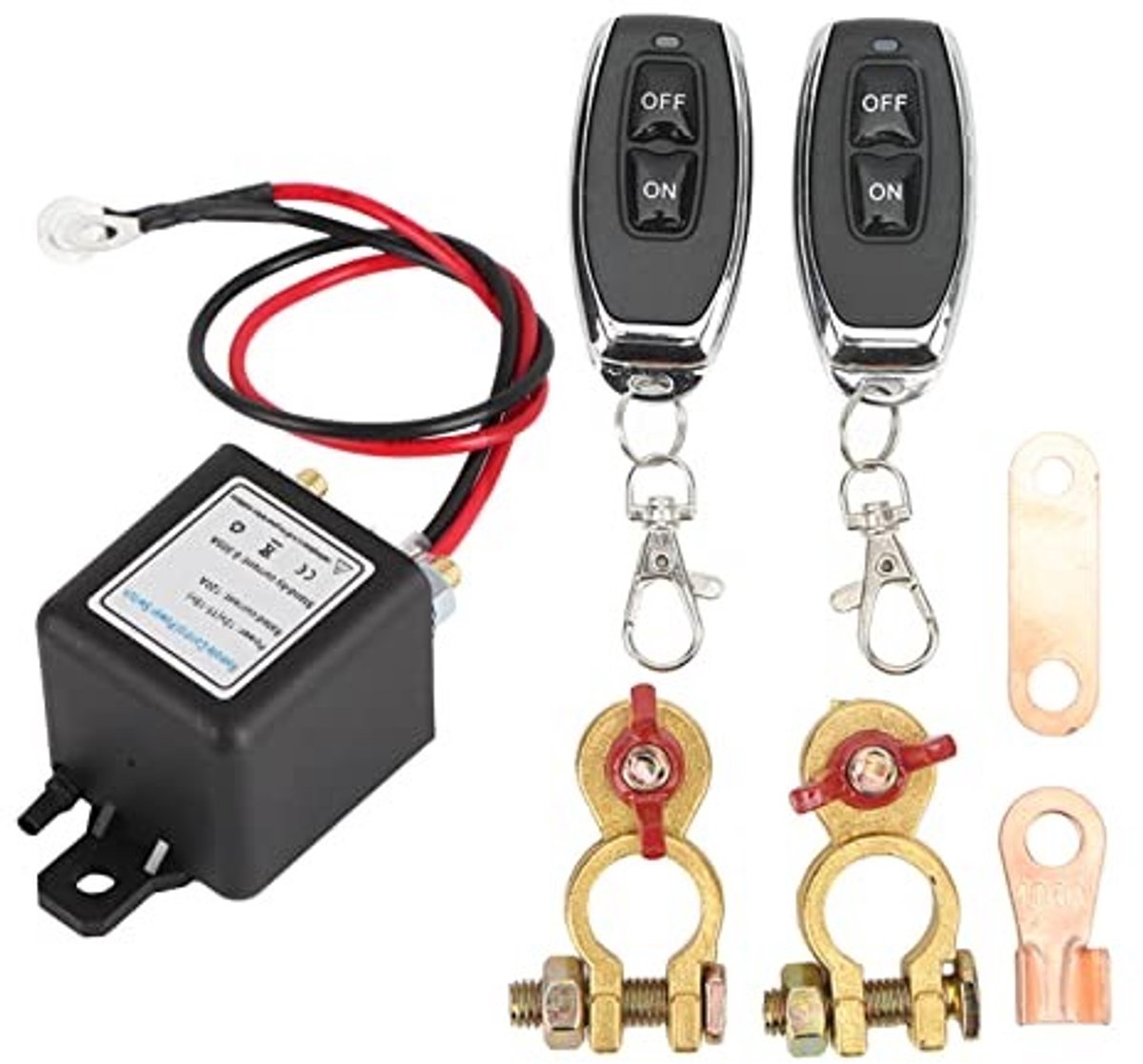 Dailygoods - Op Afstand Bediende Accu-ontkoppelingsschakelaar - Accu Schakelaar - Voor Auto's - Zwart - Afstandsbediening - Laag Energieverbruik - 120