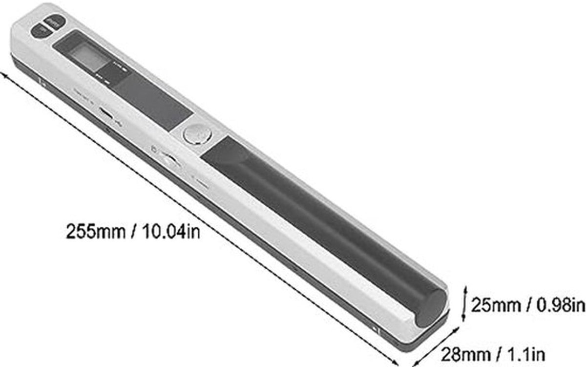 300DPI 600DPI 900DPI Draagbare Scanner, USB2.0 Draagbare Zakelijke Scanapparatuur, voor Foto A4-document Afbeelding Ontvangstbewijzen Boeken JPG PDF-formaat (Zilver) thumbnail 5