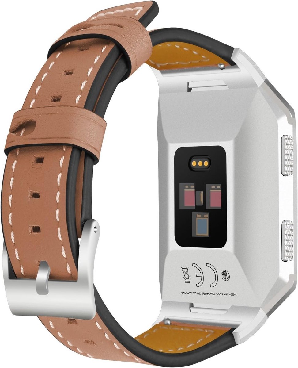 Heren en Dames Leren Vervangband voor Fitbit Ionic - Zacht, Ademend en Met Klassieke Gesp - Ideaal voor Smartwatch Gebruik