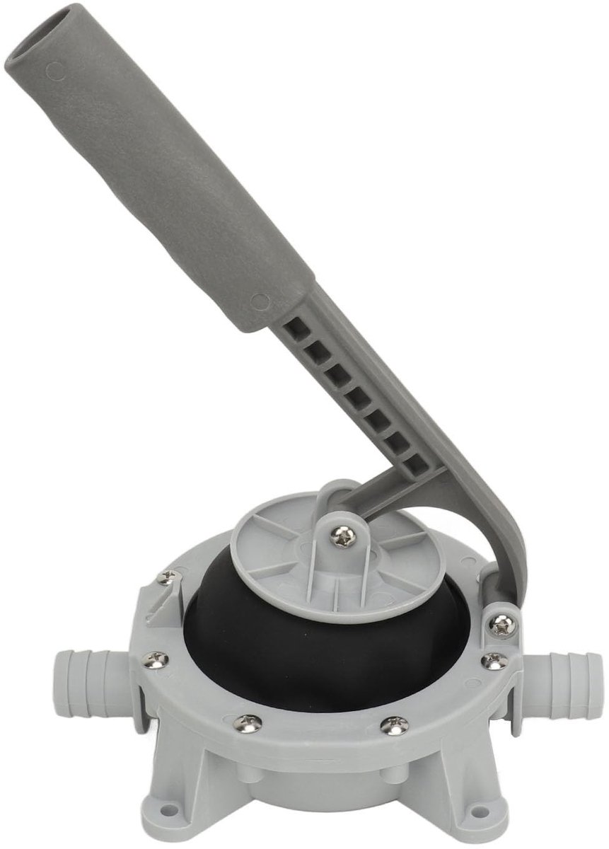 Dailygoods - Handmatige Membraanhandpomp - Lichtgewicht Watertransferpomp - Sterke Zuigkracht - Grijs - Handbediend - Ideaal voor Schepen en Kajaks