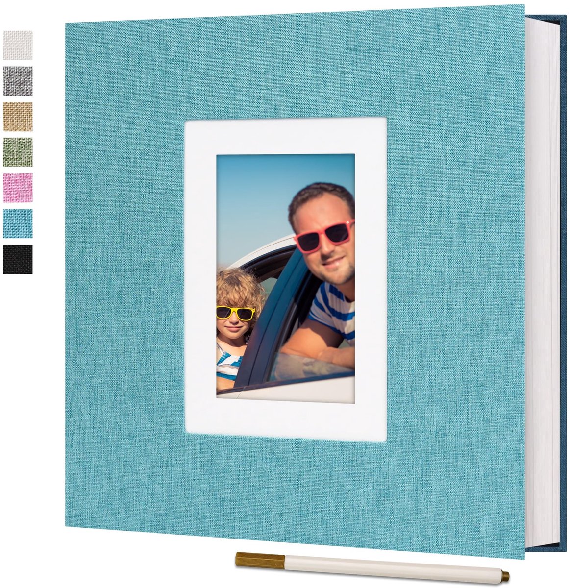 By shayne - Fotoalbum - Zelfklevend - Geheugenboek - Blauw - Plakboek - Voor persoonlijke herinneringen - 40 pagina's