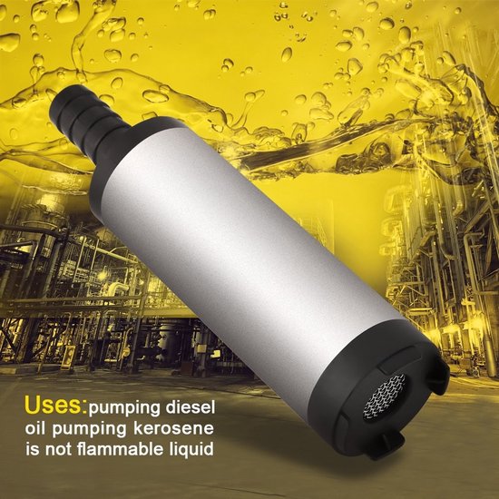 Shopcentral - Rvs Waterpomp - Elektrische Diesel Pomp - Submersible Water Pump - 12V - Kerosine Pomp - Voor Agrarisch Gebruik - Staal van Merkloos — afbeelding 2