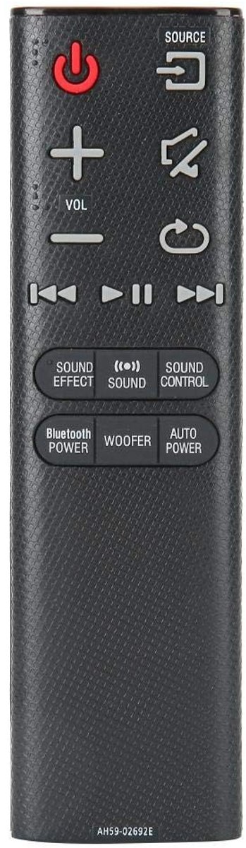 Livia home - Afstandsbediening - Audio Soundbar Vervanging - Gloednieuw - Zwart - Geschikt voor Ps-Wj6000, Hw-J355, Hw-J450 - 8 meter bereik