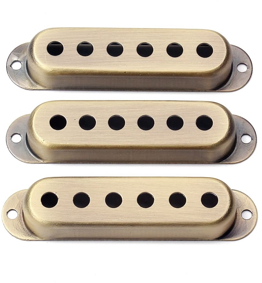 Dailygoods - Gitaar Pickup Covers - Enkele Coil - Bescherming voor Elektrische Gitaar - Brons - Duurzaam Koper - Vervangingsonderdeel - Geschikt voor