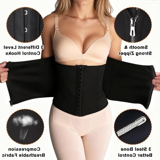 Ondersteunende Onderbust Corset voor Vrouwen, Shapewear voor Taille, Lichaamsvormer en Afslankband voor Effectieve Buikcontrole — afbeelding 3