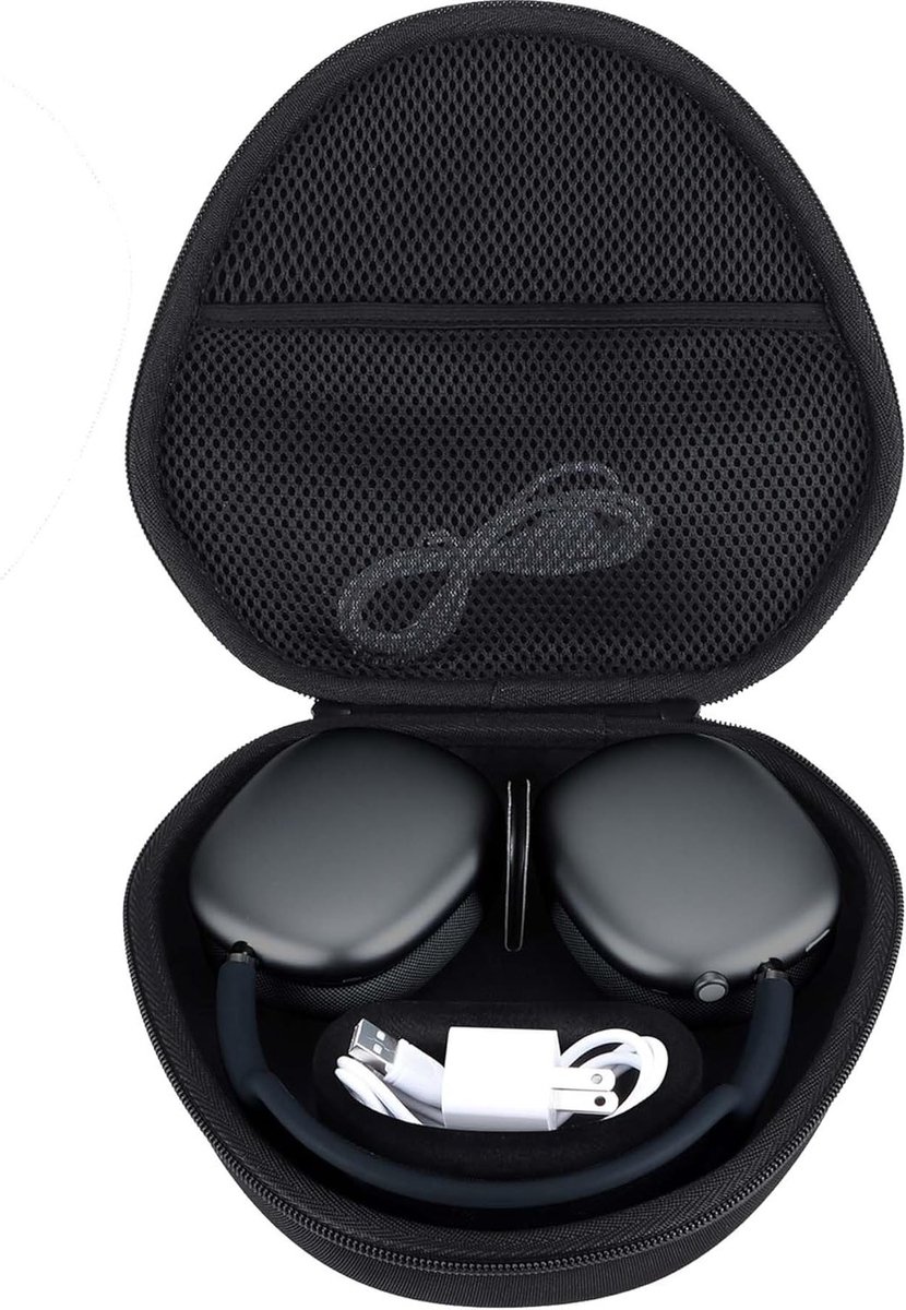 Duurzame Hard Case voor Bescherming van AirPods Max Hoofdtelefoon in Stijlvol Midnight Design