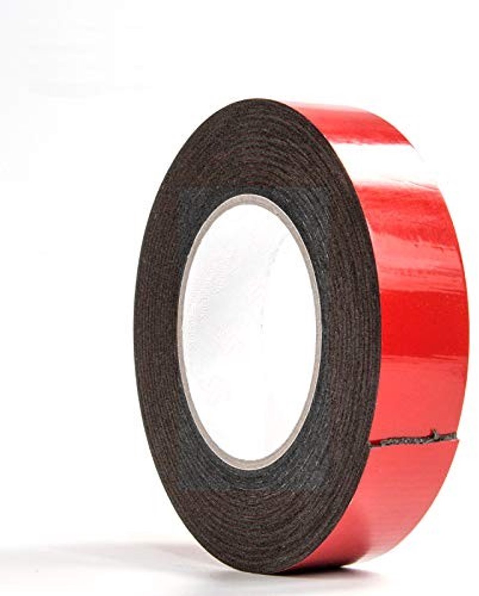 Dailygoods - Dubbelzijdige Montage Tape - Waterproof - 25mm - Perfect voor Telefoon en Camera - Zwart - Geschikt voor Glas, Kunststof en Metaal