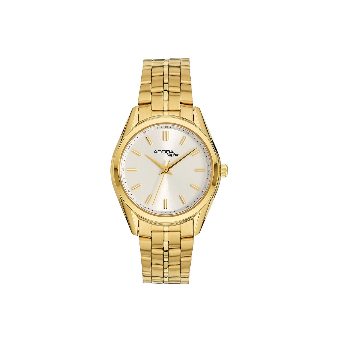 Adora Saphir Dameshorloge AS4694 – Goudkleurig RVS Horloge met Saffierglas – 32 mm – 5 BAR