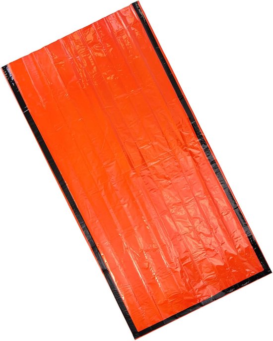 Noodslaapzak - Thermische envelop - Buiten overleven - Reflecteert lichaamswarmte - Compact opvouwbaar - Oranje — afbeelding 5