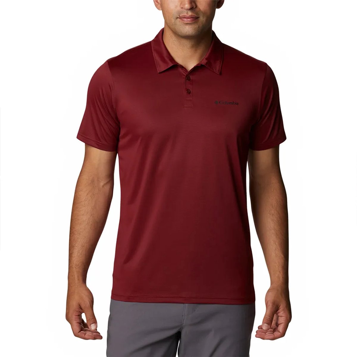 Columbia Hike™ Korte Mouw Poloshirt M Man Rood