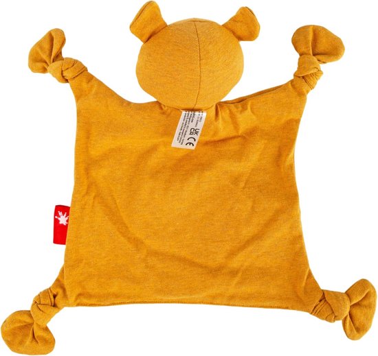 Knuffeldoek beer - Zachte trooster - Baby troosten - Biologisch katoen - 26 cm - Geel — afbeelding 3