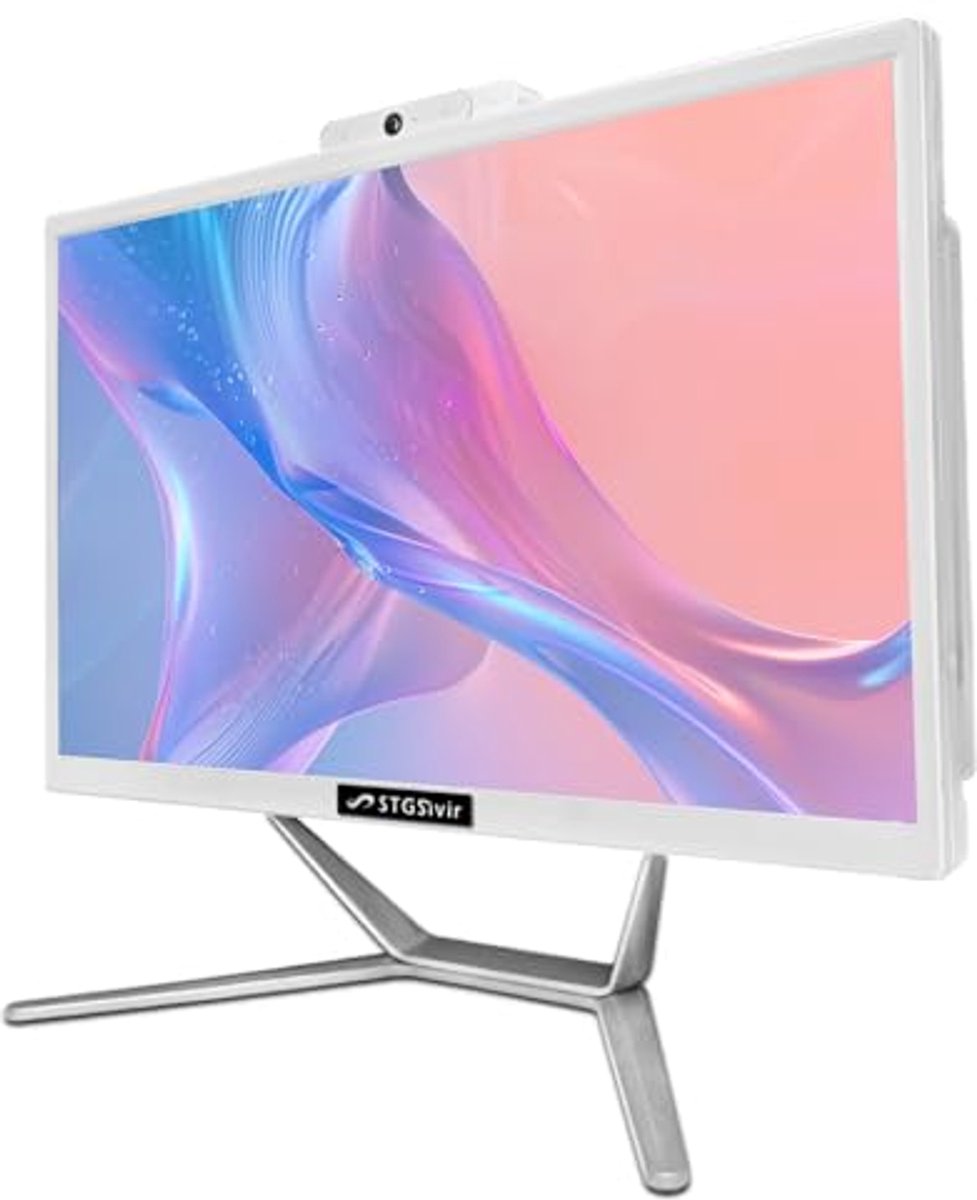 All-in-One Desktop - Krachtige PC - Thuiswerken Kantoor - Snelle SSD - 21.5 Inch - Wit
