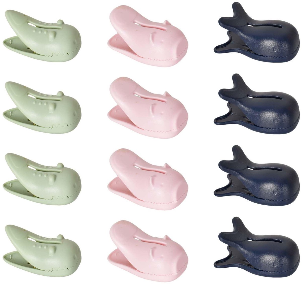 Dailygoods- Sluitclips Herbruikbaar - 12 Stuks - Voedselzakken - Magnetisch - ABS-Kunststof - Milieuvriendelijk - Voedselclips