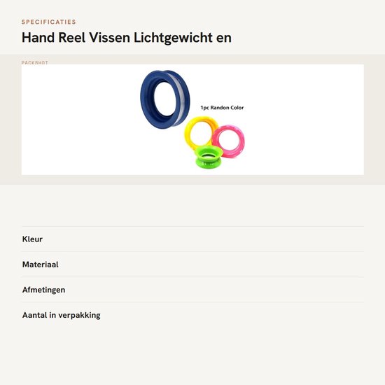 Dailygoods - Hand Reel Vissen - Lichtgewicht en Duurzaam Ontwerp - Vintage Kite Line Winder - Handlijn Vissen - Geschikt voor Vrijetijdsvissers - 4 Ma van Dailygoods — afbeelding 3