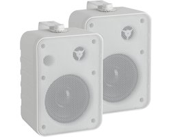 Luidspreker Paar - Compacte Boxen - Installatie Muziek - Inclusief Montagebeugel - 138 x 193 x 107 mm - Wit