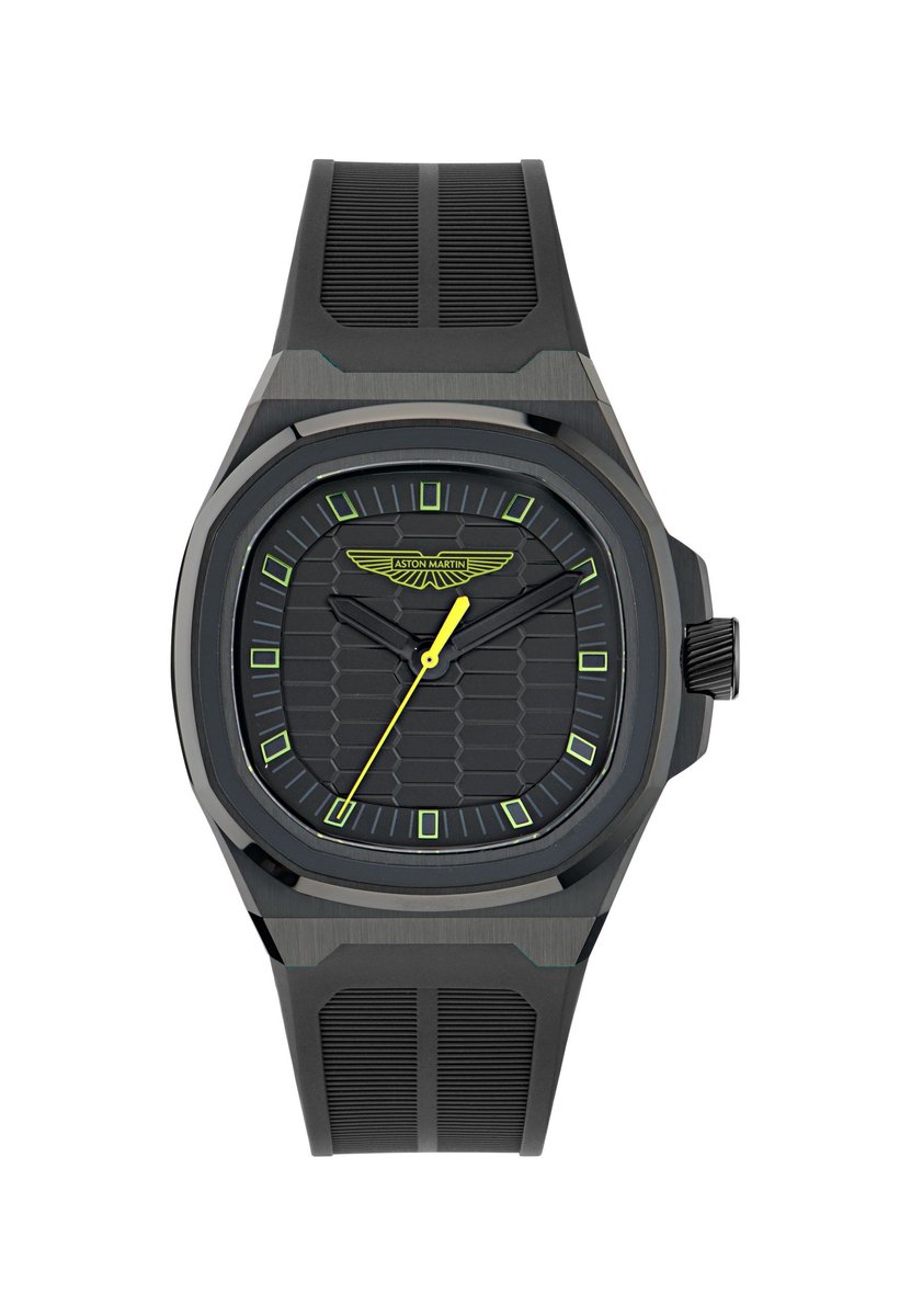 Aston Martin Gpq Quartz Analoog Horloge Groen Kast Gemaakt Van 100% Roestvrij Staal En Een Armband Van 100% Siliconen 40 MTIG1F5013E, MTIG1F5033E