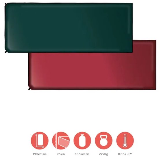 Grand Canyon Hancock 7.5 Xw Opblaasbaar Matras Rood 198 x 76 x 7.5 cm van Grand Canyon — afbeelding 3