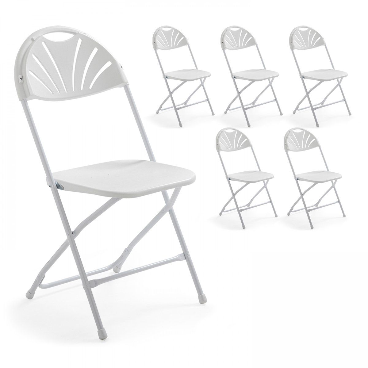 Oviala - Opvouwbare stoel x 6 wit - REKKEM