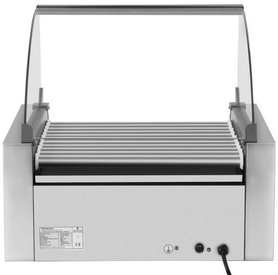 Hotdog Grill - 11 rollen - Warmhoudlade - Roestvrij staal - Royal Catering — afbeelding 3