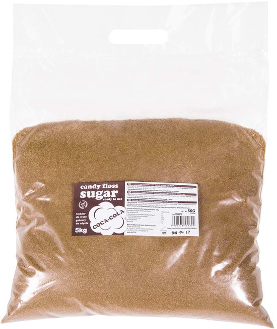 GSG24 Serie - Bruine Smaakvolle Suiker voor Suikerspin - Coca Cola - 5kg - Professioneel Gebruik — afbeelding 2