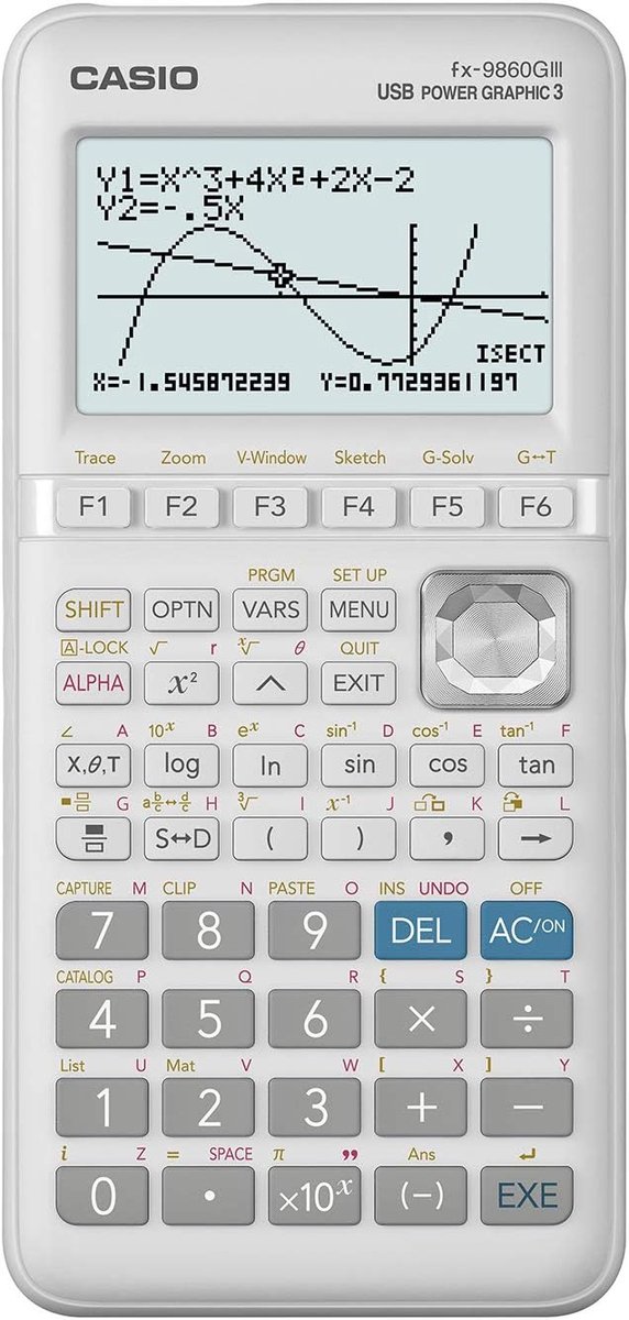 Grafische Rekenmachine - Wetenschappelijke Calculator - Complexe Berekeningen - Python Programmering - 18.3 x 9.2 x 2 cm - Zwart
