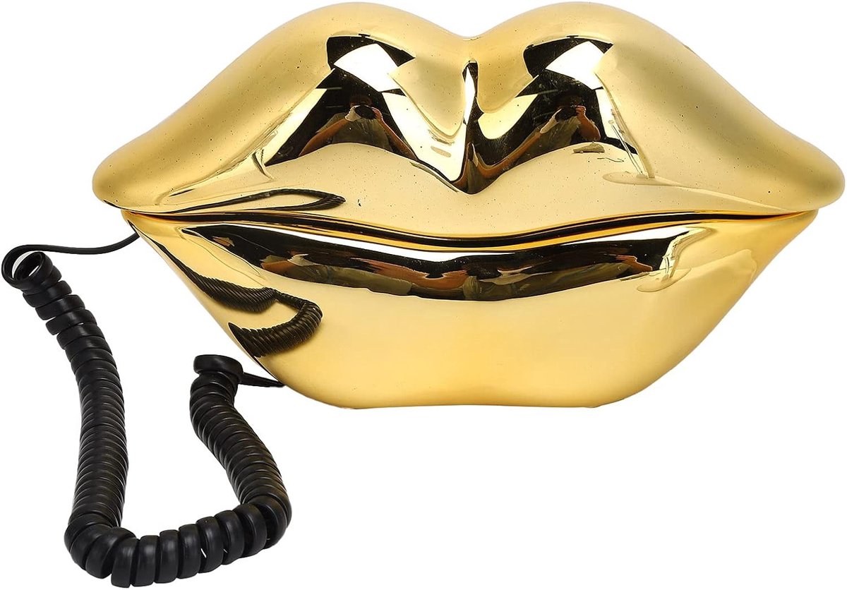Vaste Telefoon - Uniek Model - Thuis Gebruik - Gegalvaniseerd Goud - 510 Gram - Goud