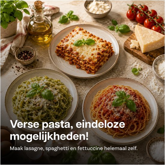 Pasta Maker Attachment voor Bosch MUM4 & MUM5 Staande Mixer 3-delig - Pasta Roller, Spaghetti Cutter & Fettuccine Cutter - 8 Verstelbare Dikte-instellingen - Mixer Accessoires voor Bosch van MMOBIEL — afbeelding 4