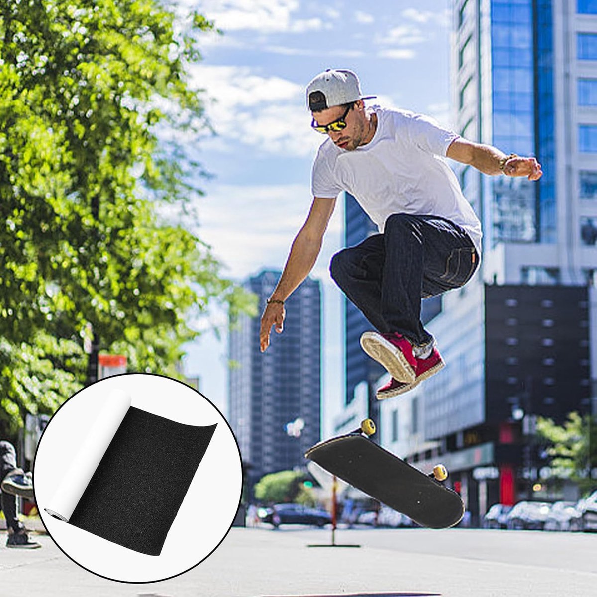 Dailygoods- Skateboard Tape 81 x 21 cm - Antislip - Waterdicht - Duurzaam - Professionele Grip - Geschikt voor Step/Longboard - Griptape